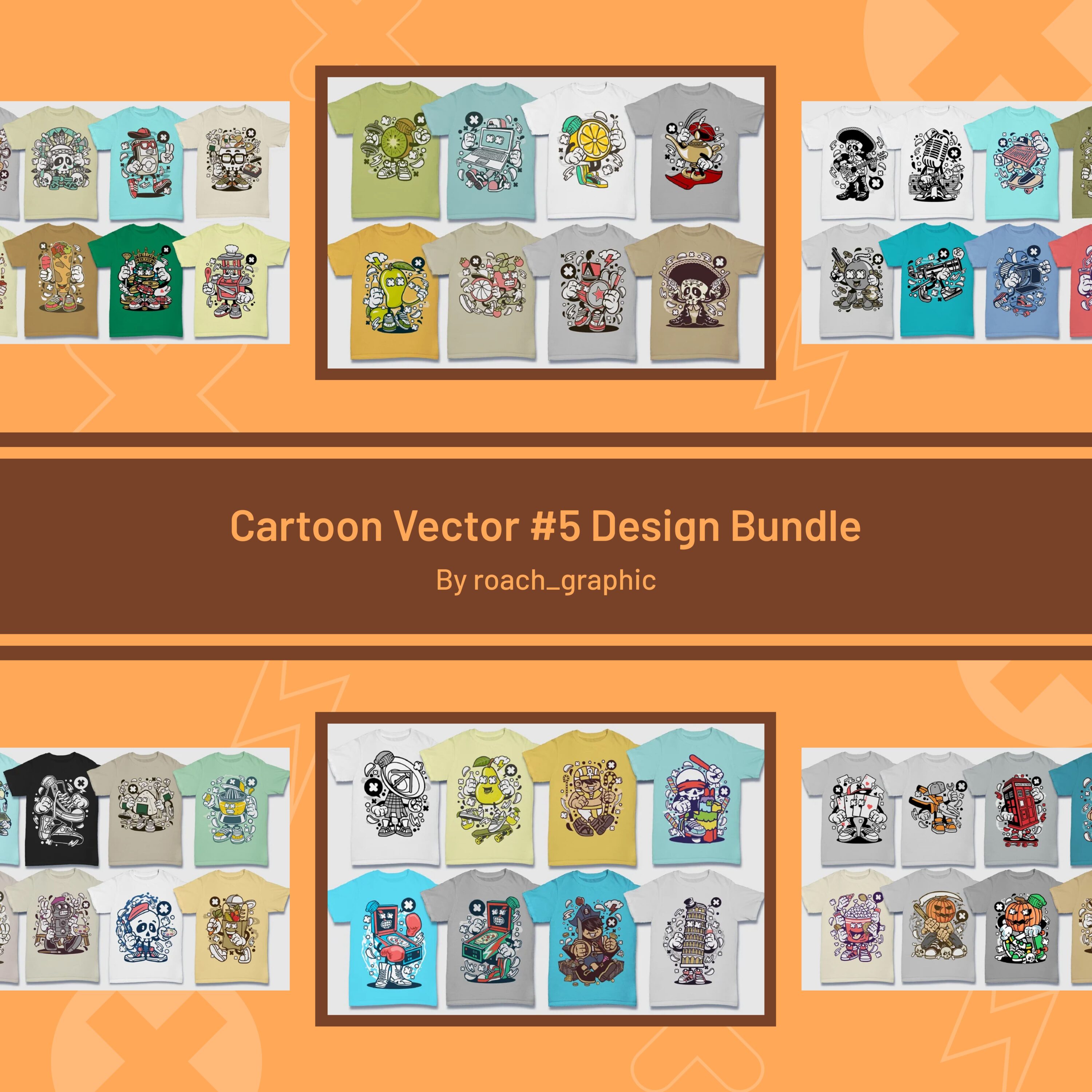 cartoon vector 5 design bundle.