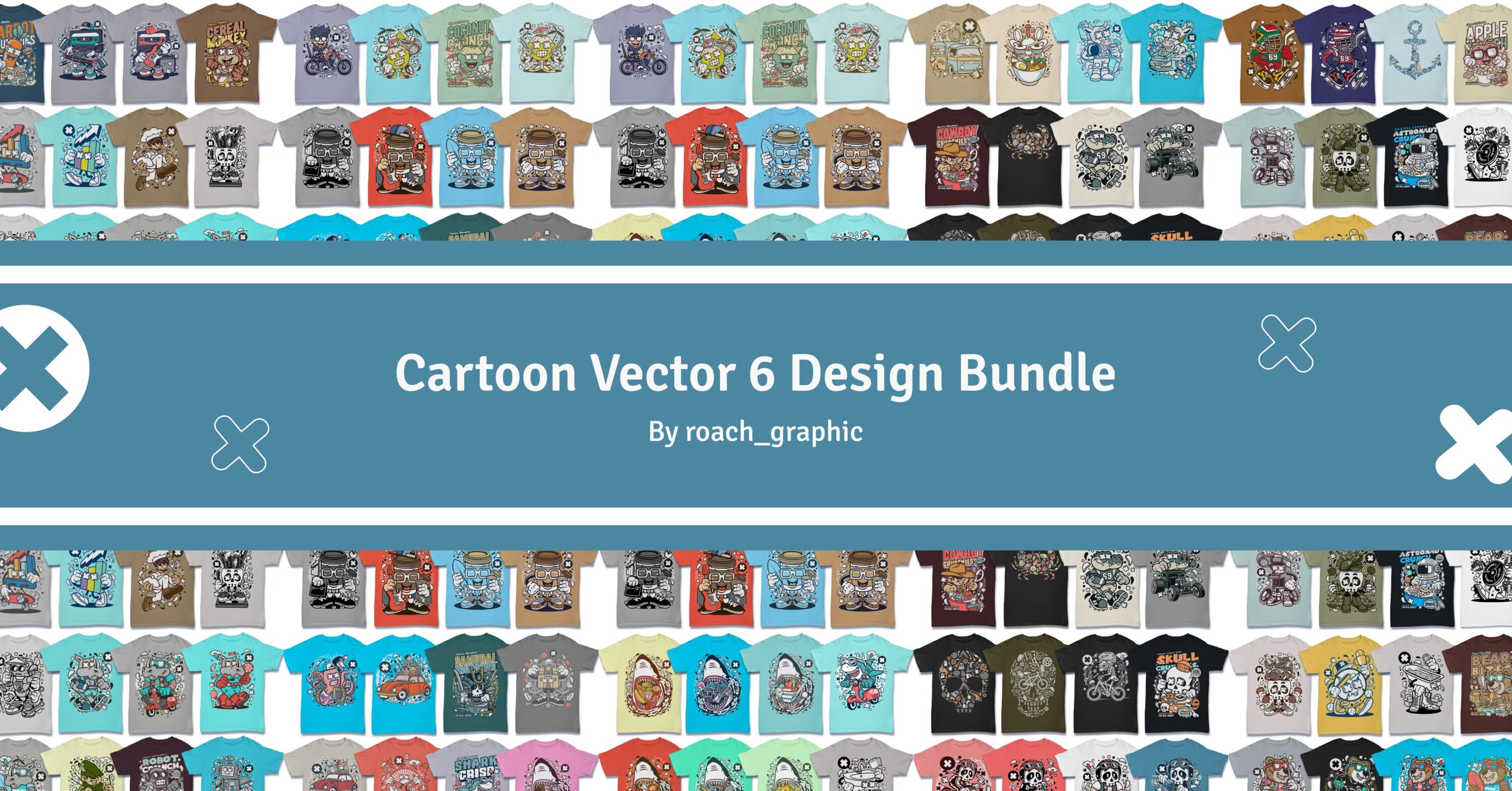 Cartoon Vector #6 Design Bundle facebook image.