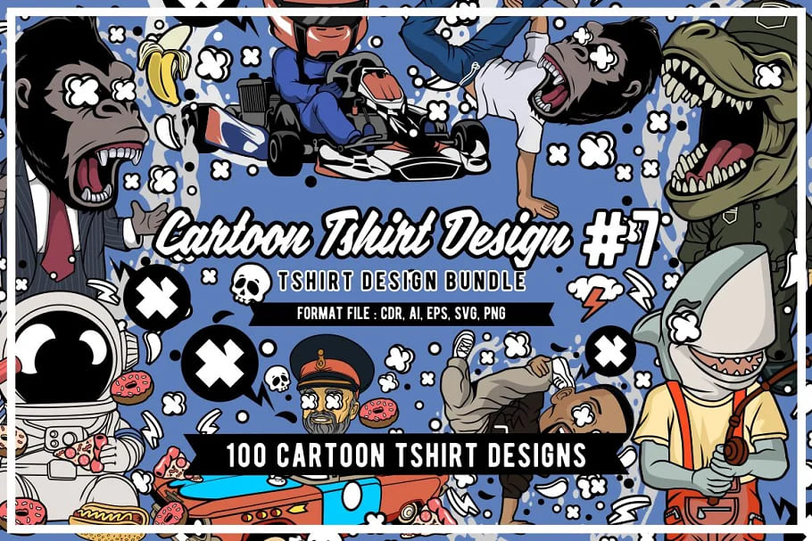 cartoon vector 7 designs bundle 1