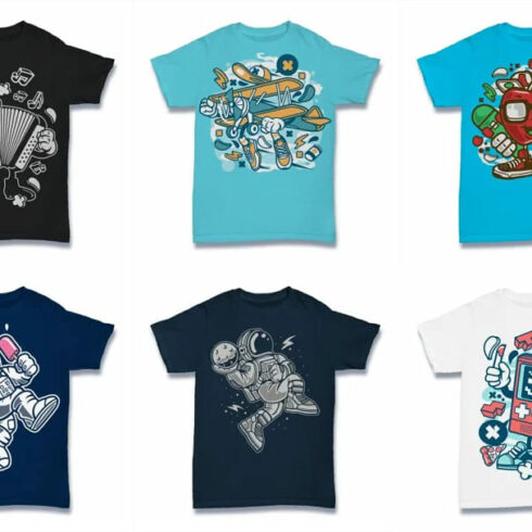 Cartoon Vector Tshirt Design Bundle | MasterBundles