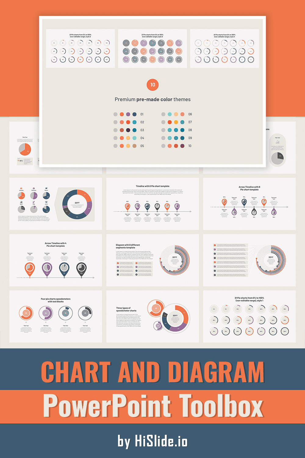 Chart and Diagram PowerPoint Toolbox pinterest image.