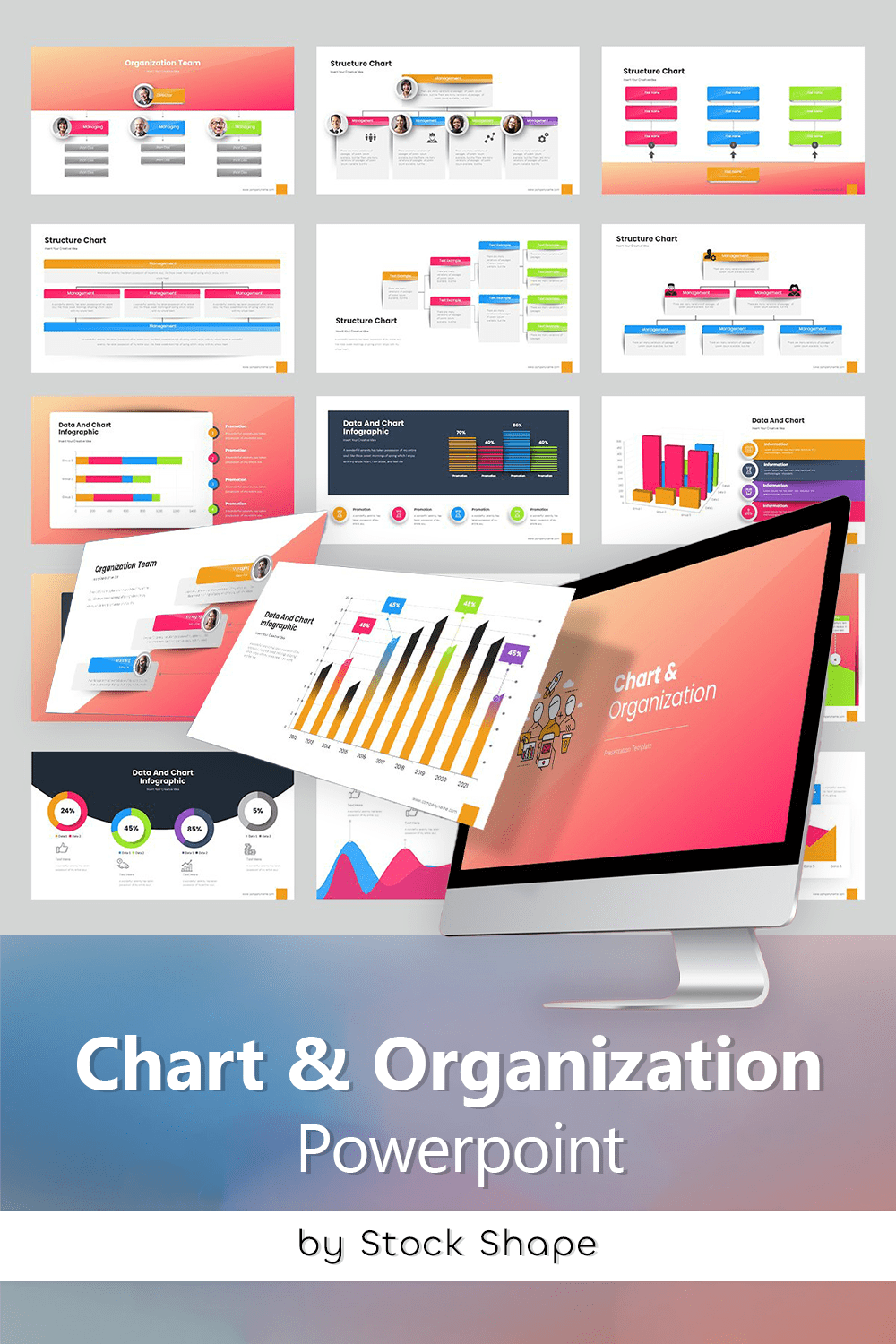 Chart & Organization PowerPoint pinterest image.