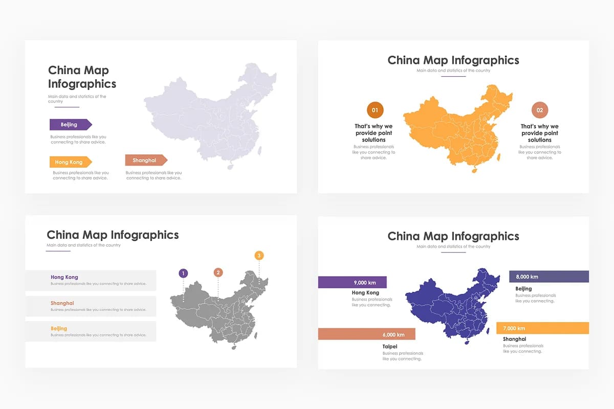 china map infographics design.
