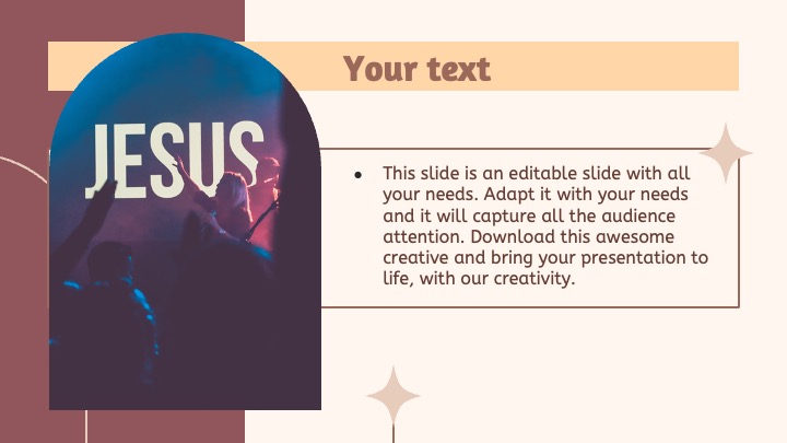 Honoring Jesus and the text on the slide.