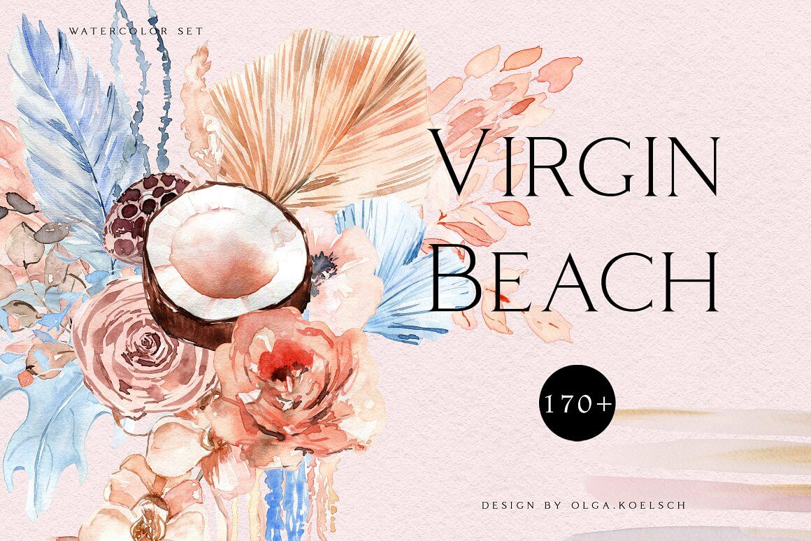 Watercolor Set Virgin Beach 170+.