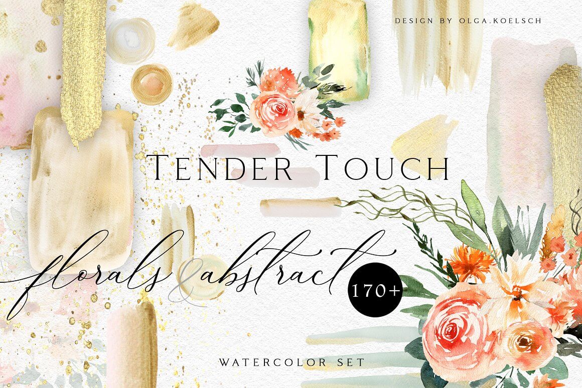 Tender Touch florals abstract 170+.