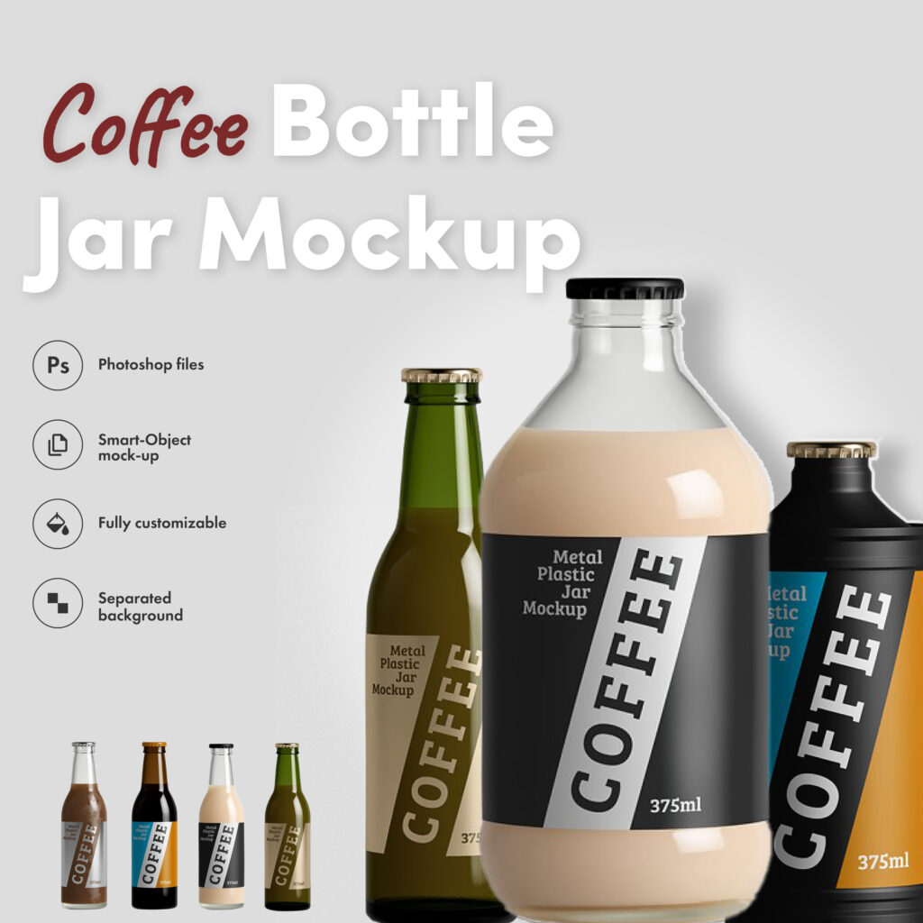 10+ Coffee Bottle Mockup Templates for 2024 MasterBundles