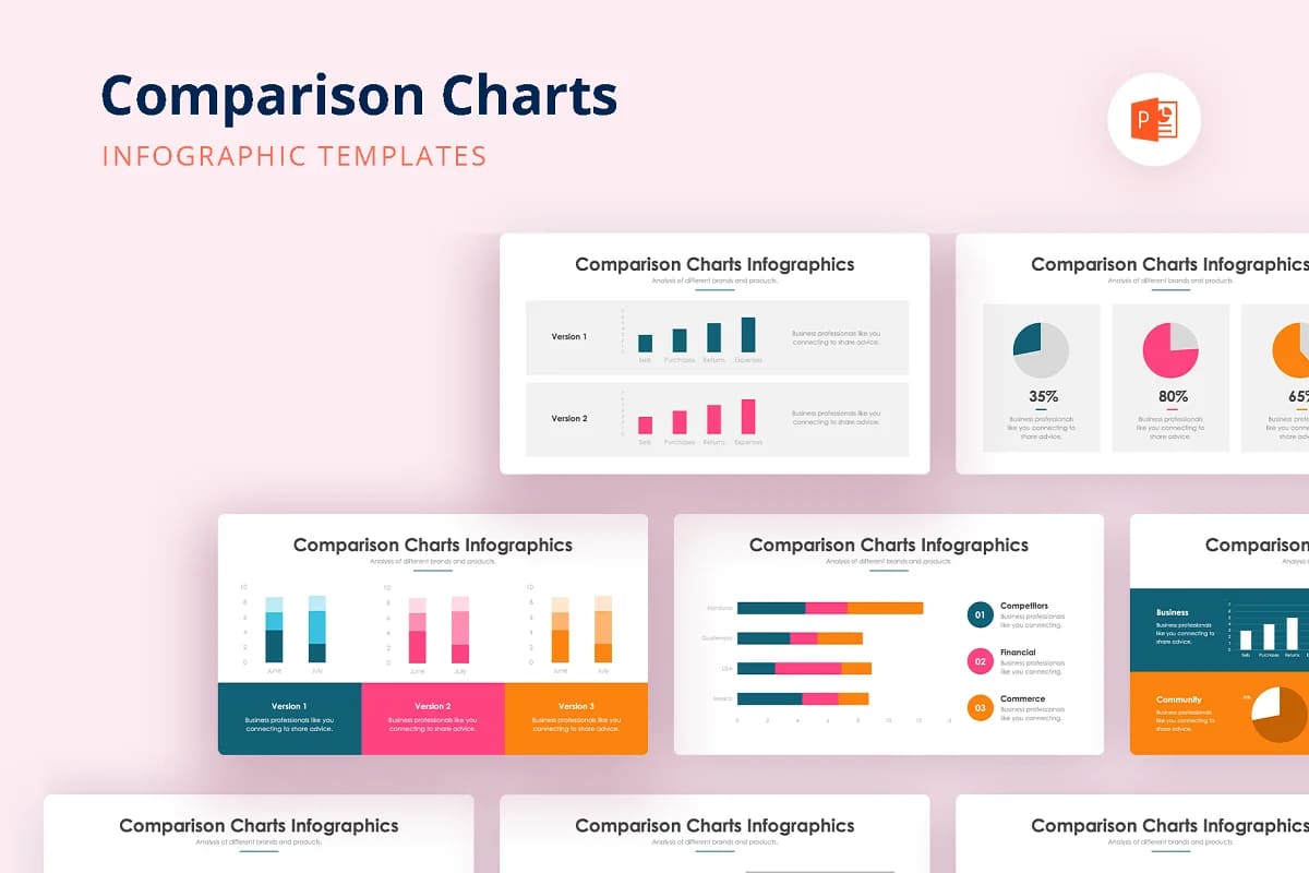 Comparison Charts Infographics facebook image.