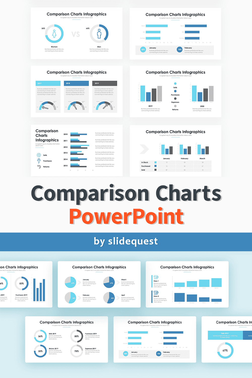 Comparison Charts - PowerPoint 3 pinterest image.
