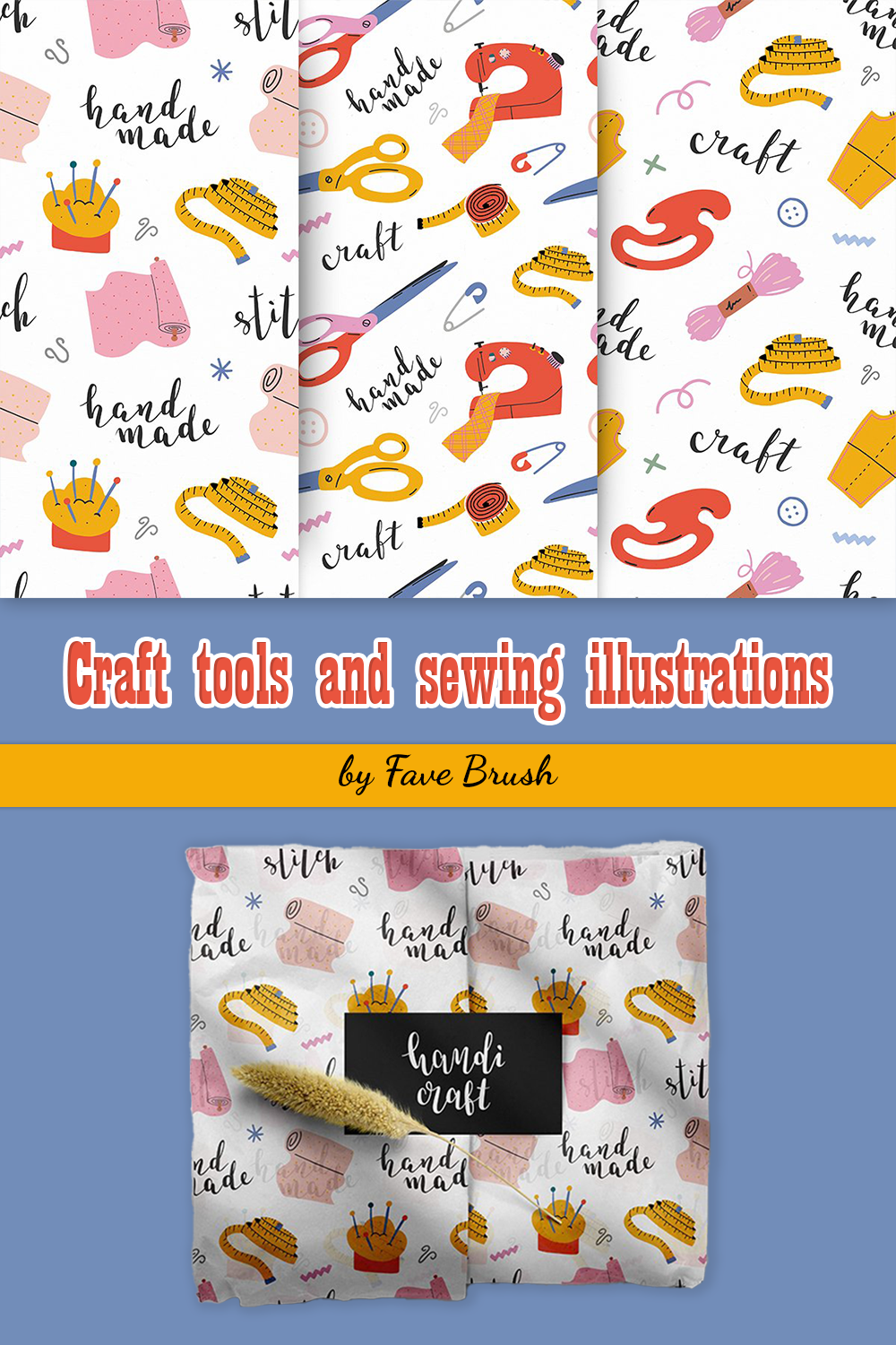 Craft tools and sewing illustrations of pinterest.
