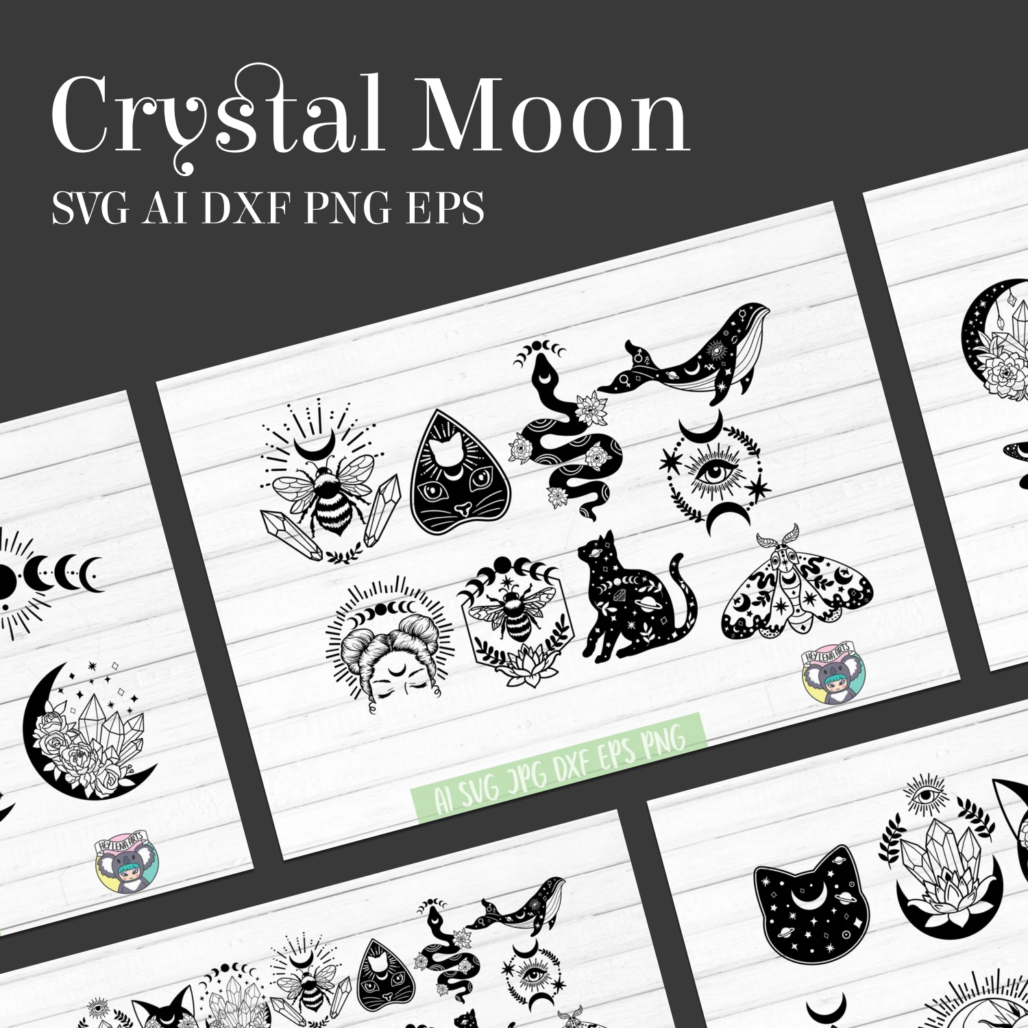 Сrystal moon prints preview.