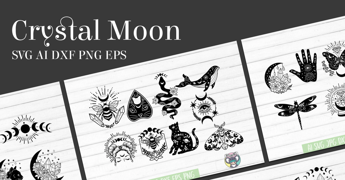 Crystal Moon Full 24oz Cup SVG Graphic by Lastwizard Shop