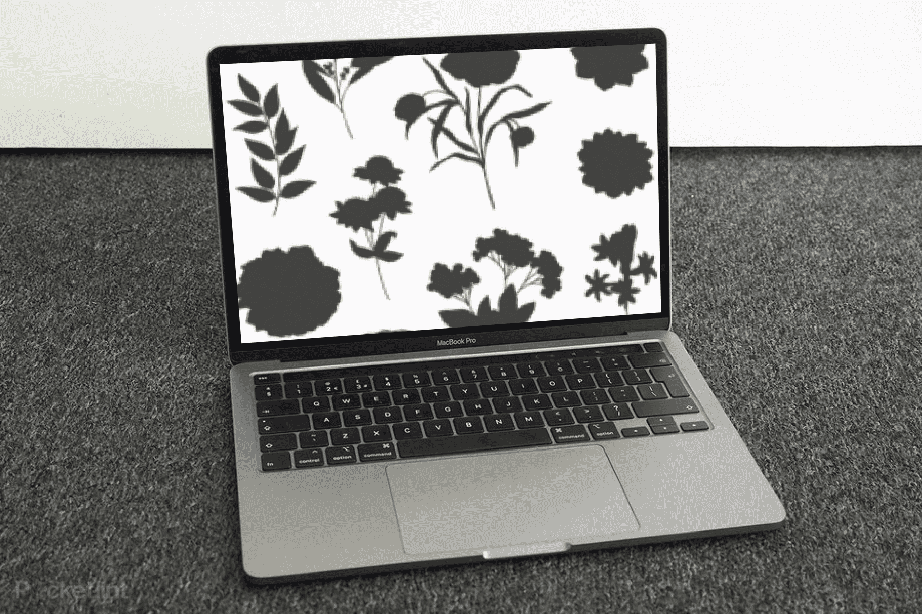 Dahlia Bouquet Vector Illustrations - Flowers And Foliage On The Laptop.