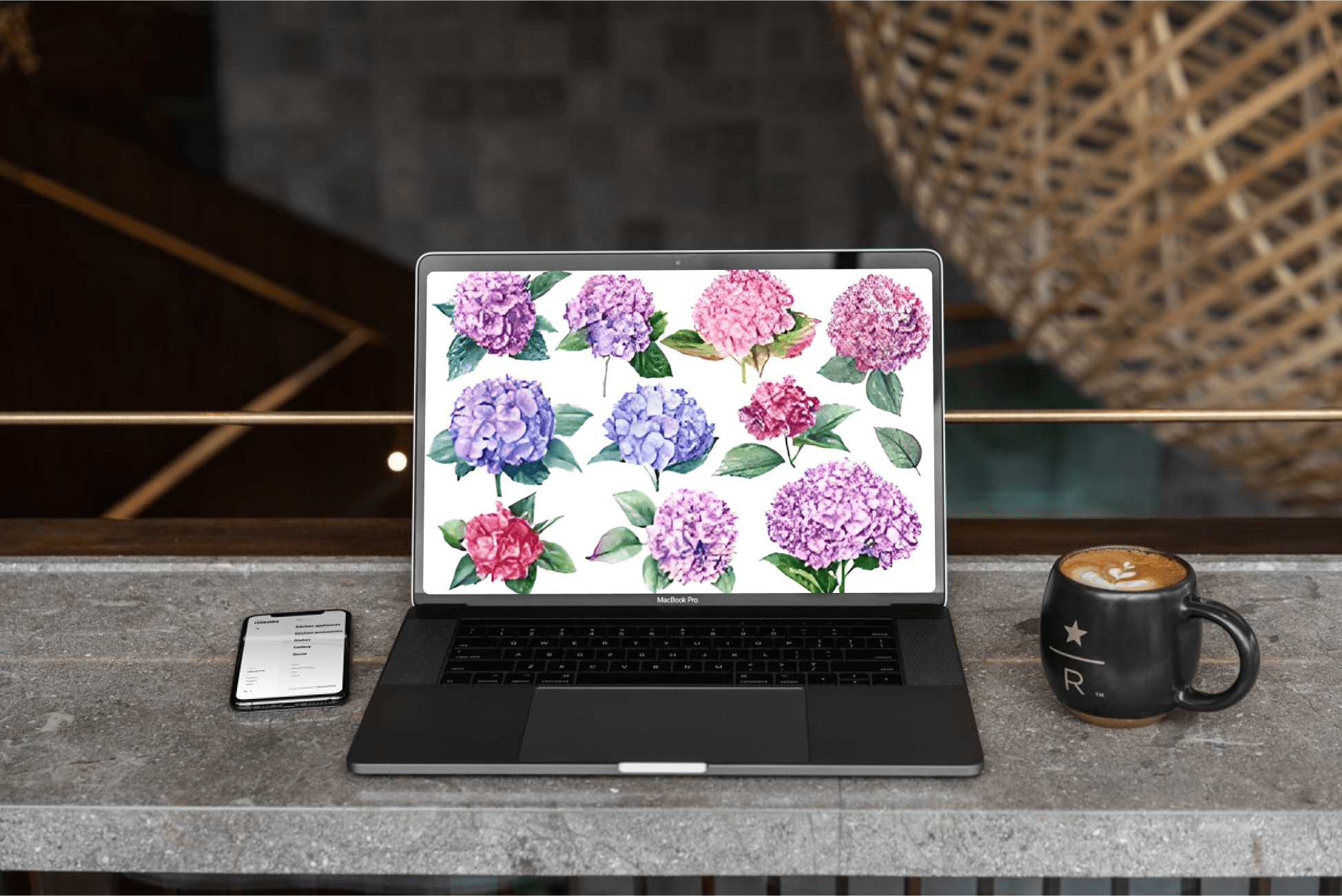 Delicate flowers - Beautiful Flowers On The Laptop.