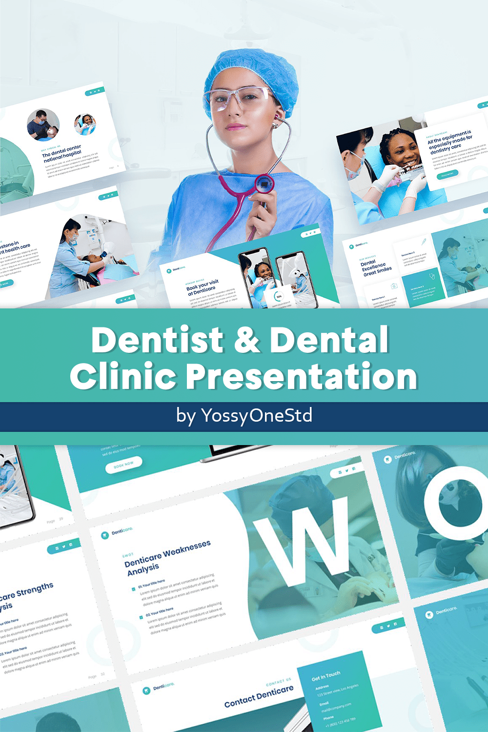 Dentist & Dental Clinic Presentation pinterest image.