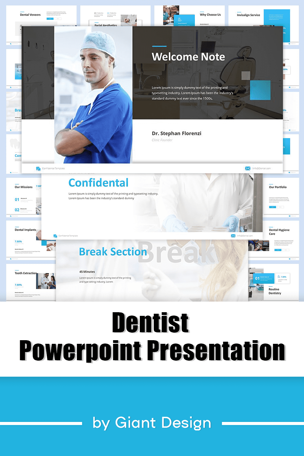 Dentist PowerPoint Presentation pinterest image.