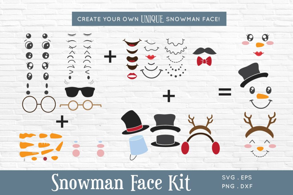 Cute Snowman Face Svg, Snowman Face Clipart, Snowman Svg – MasterBundles