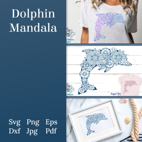 Dolphin mandala preview.