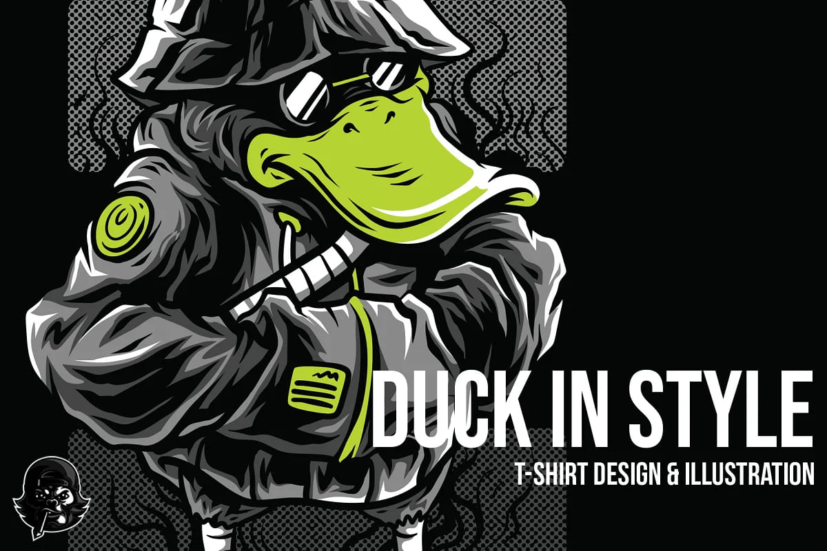 Duck in Style Illustration facebook image.
