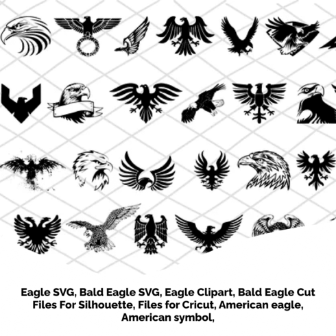 Eagle svt clipart and eagle svt files for silhouettes for cric.