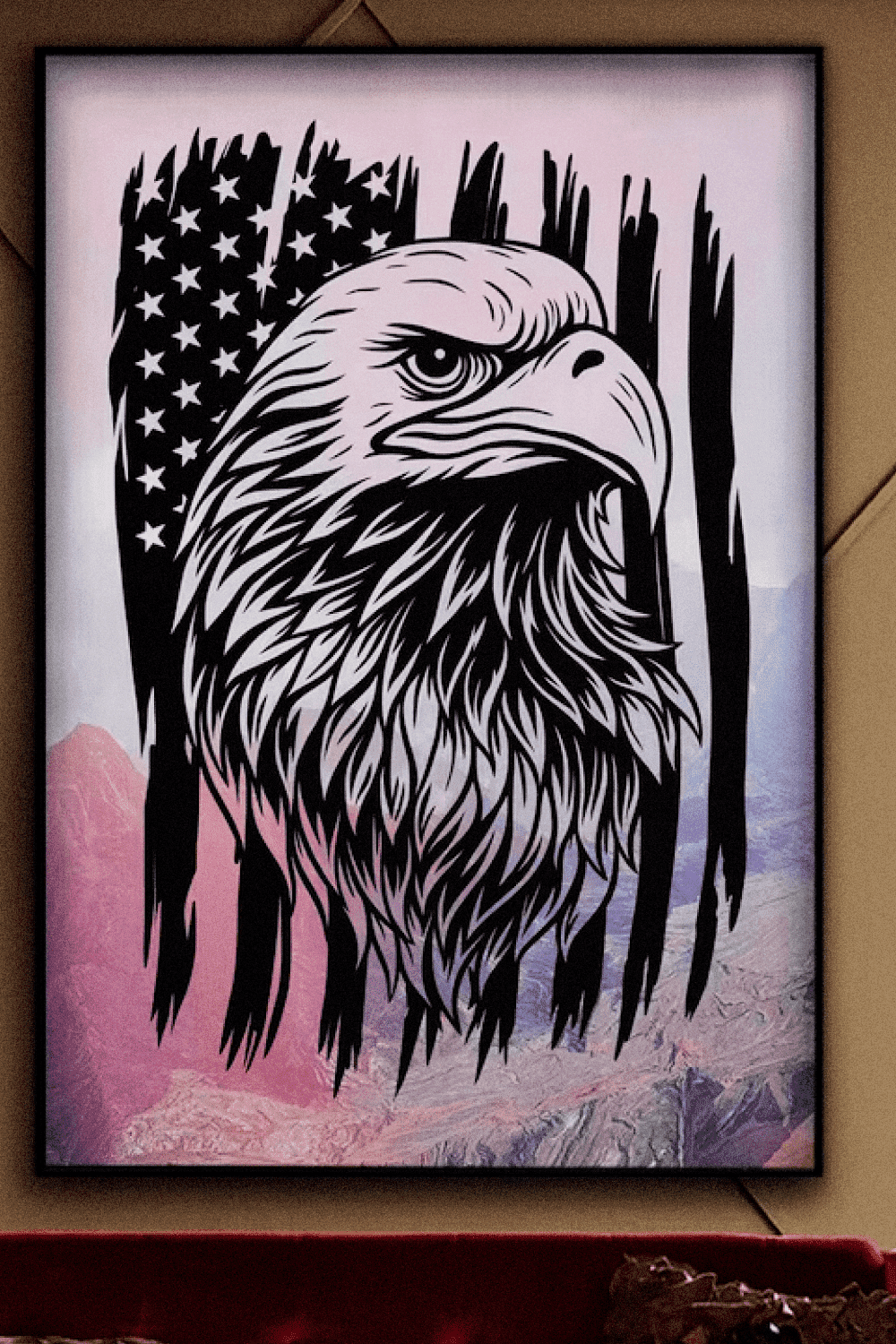 Eagle through Flag - Svg Bundle - Pinterest Image Preview.