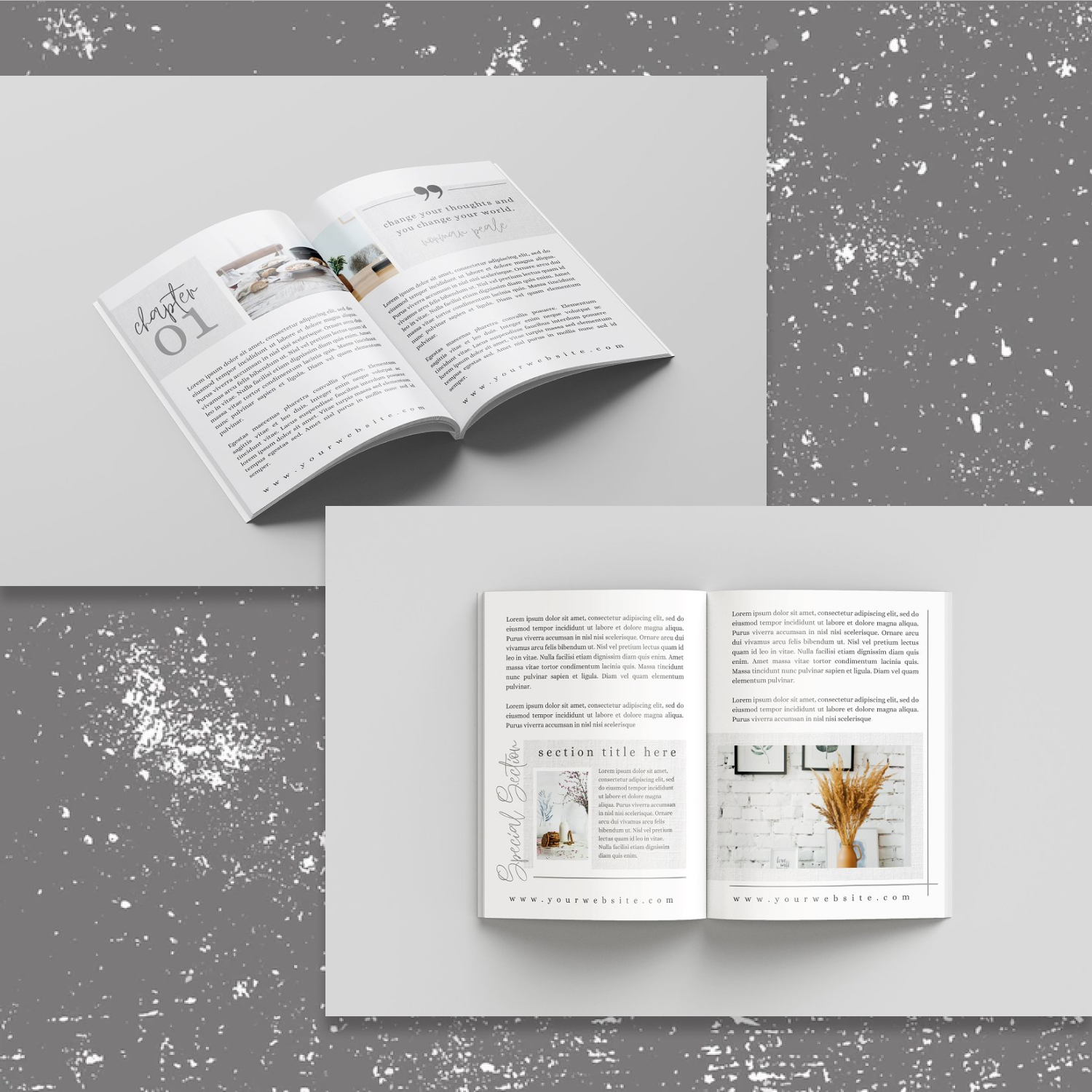 Ebook template for canva linen preview.