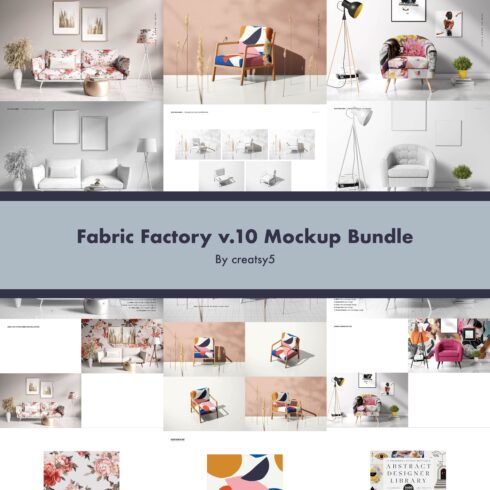 Fabric Factory v.10 Mockup Bundle cover image.