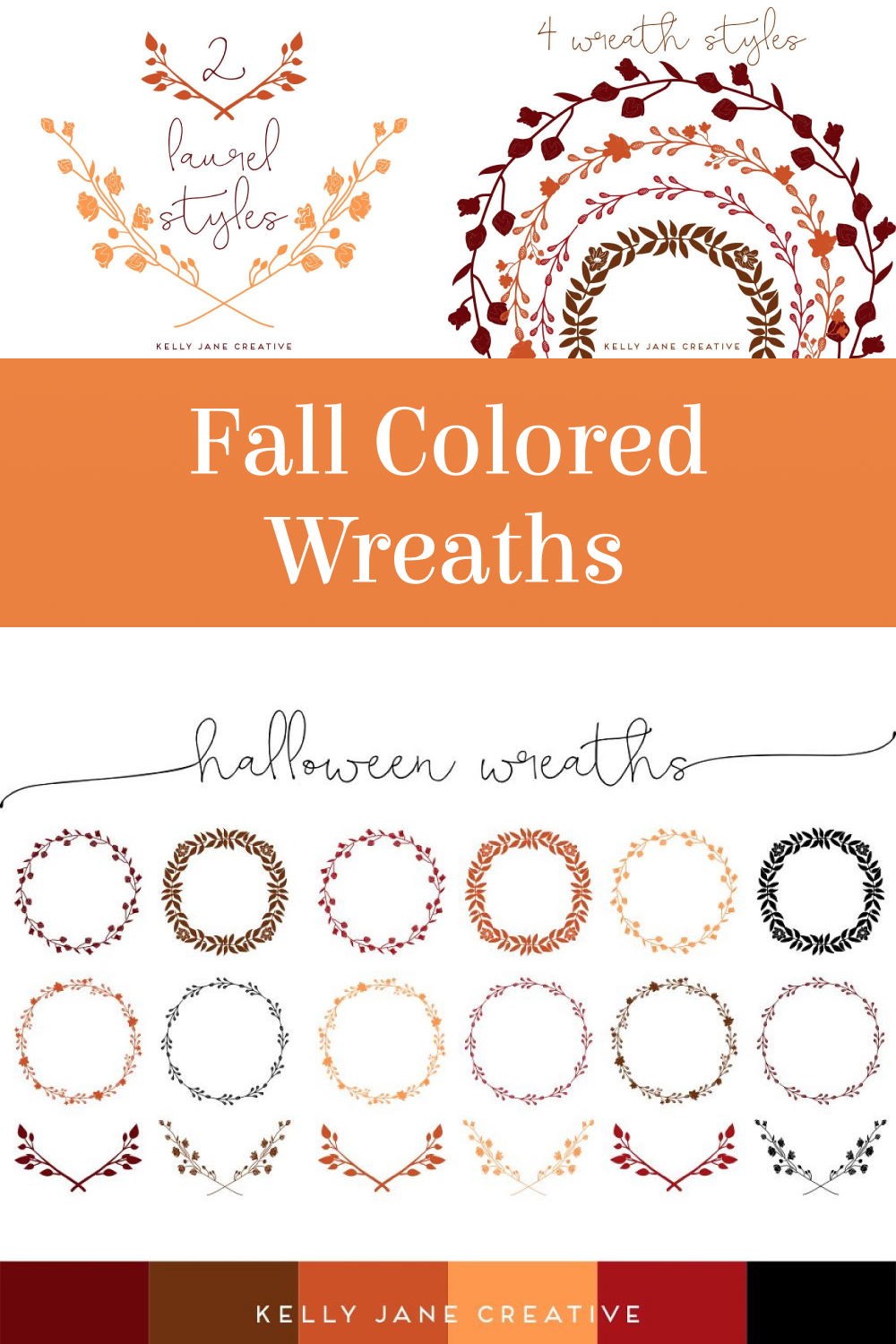 Fall colored wreaths of pinterest.