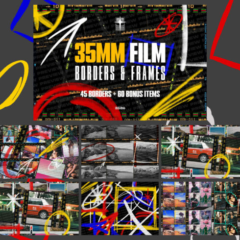 Film Borders & Frames Mega Bundle cover image.
