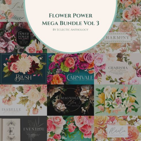 Flower Power Mega Bundle Vol 3 cover image.