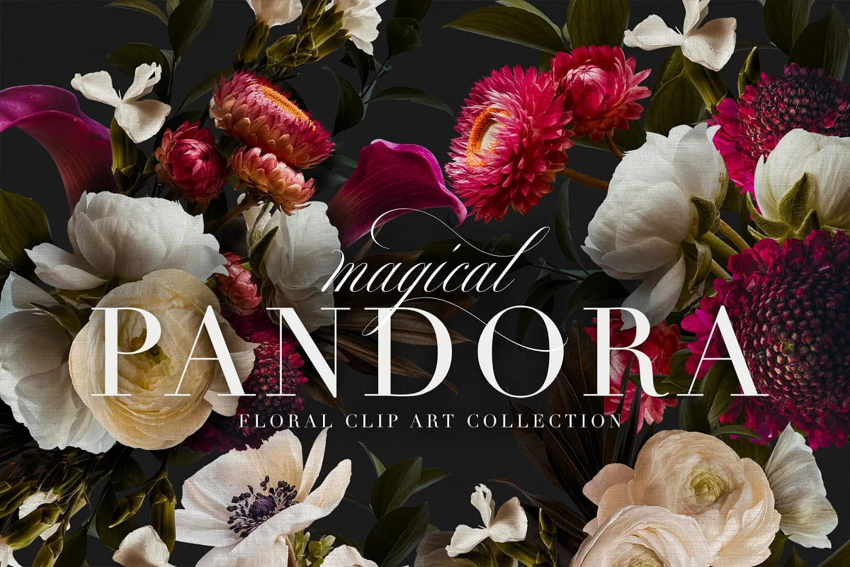 flower power mega bundle vol 3, magical pandora floral collection.