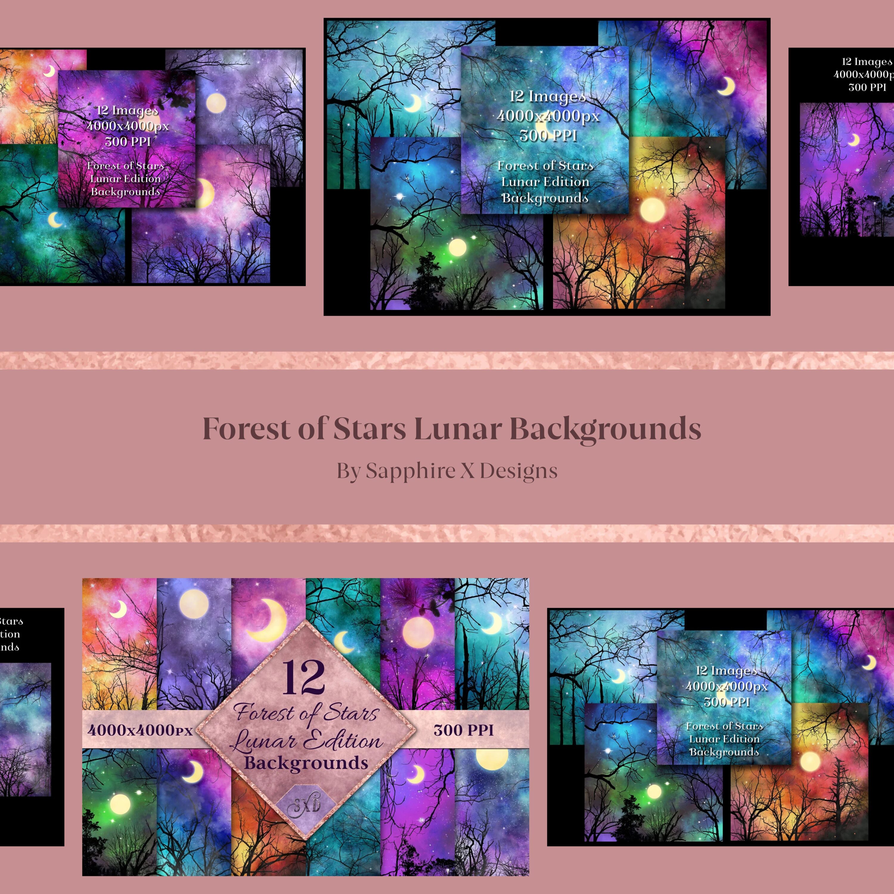 forest of stars lunar backgrounds.