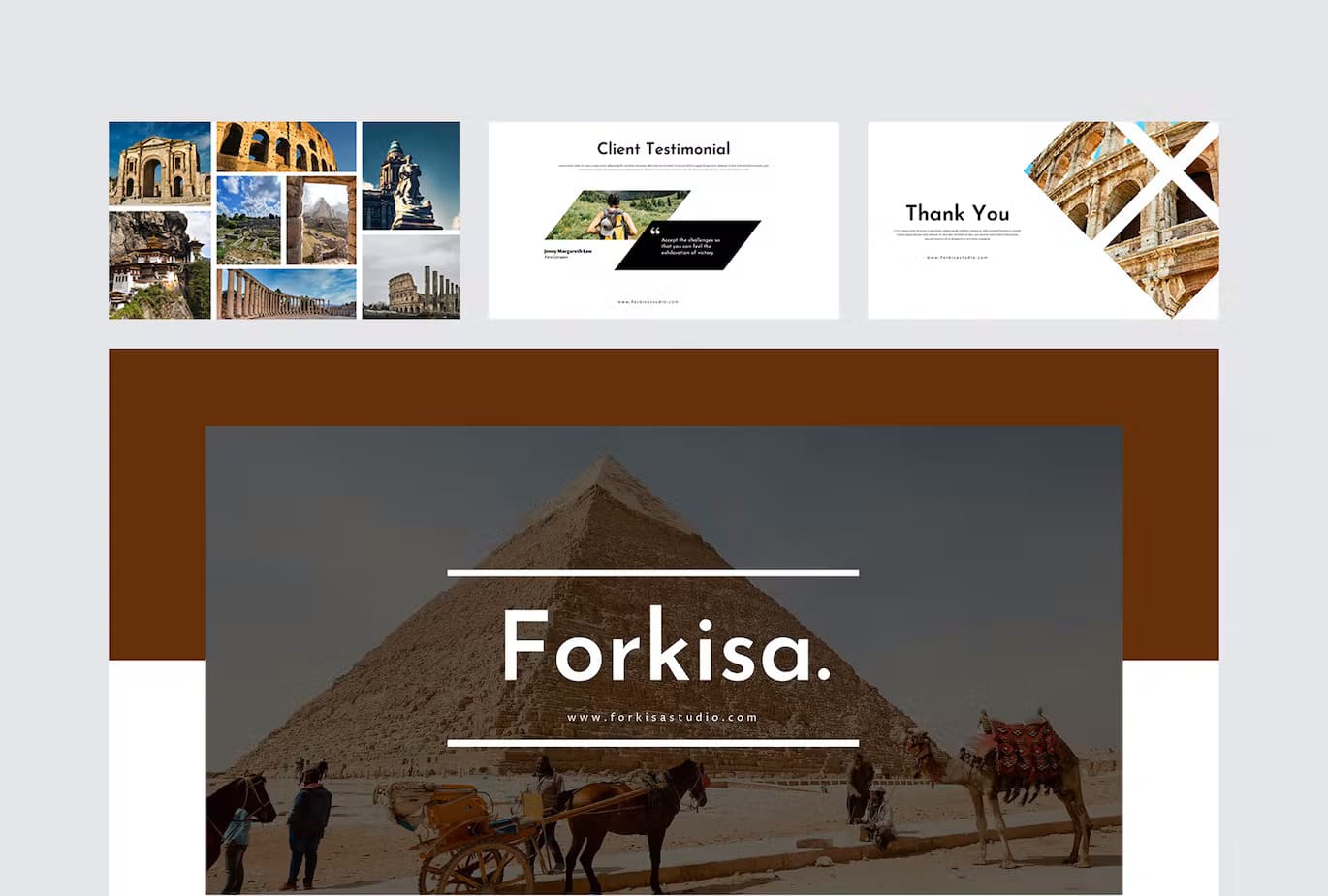 forkisa history powerpoint template pages.