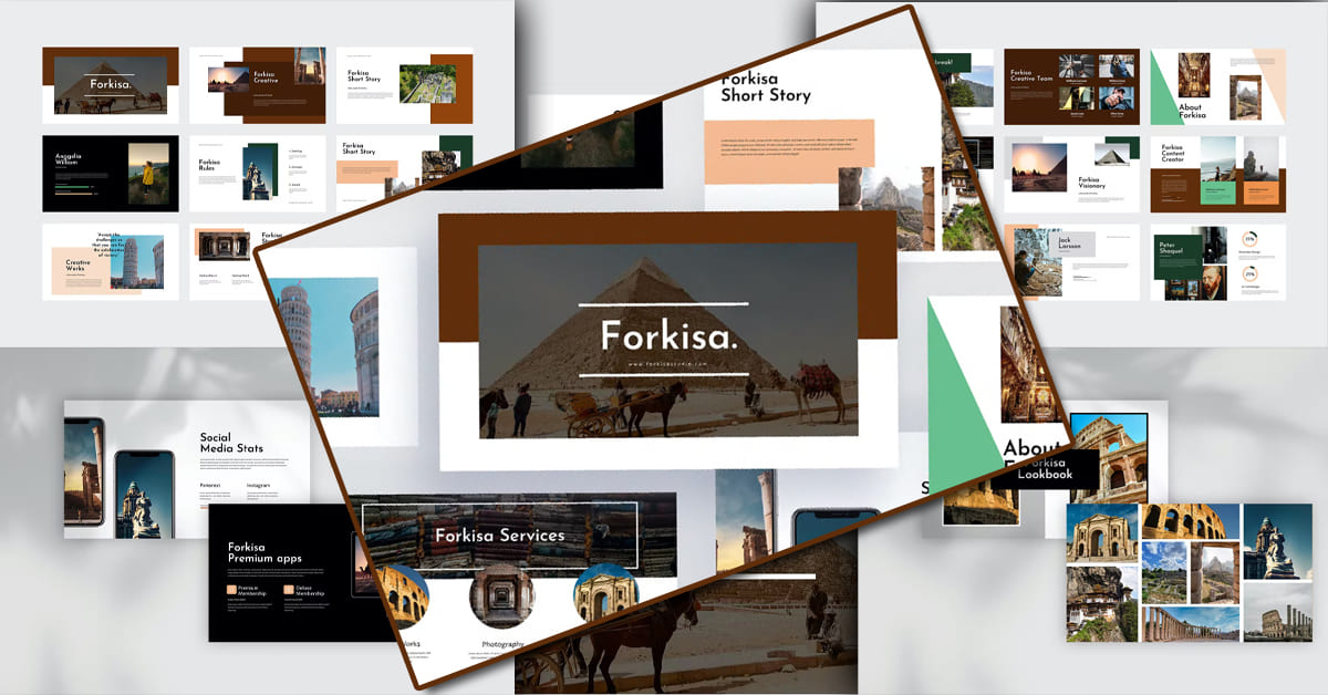 Forkisa - History PowerPoint Template facebook image.