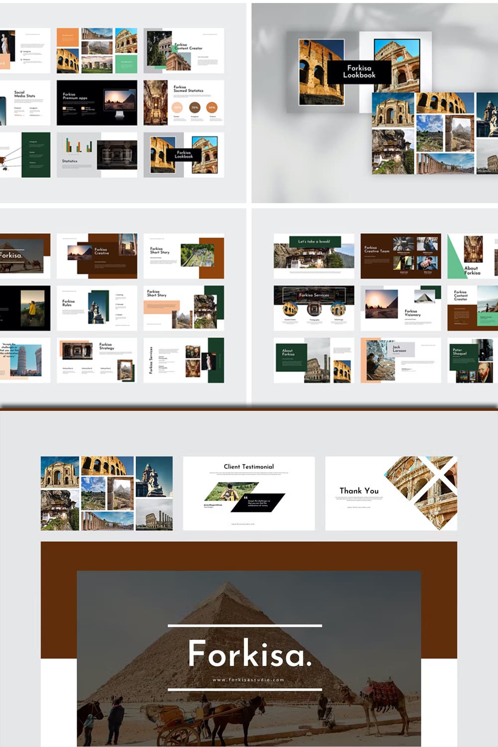 Forkisa - History PowerPoint Template pinterest image.