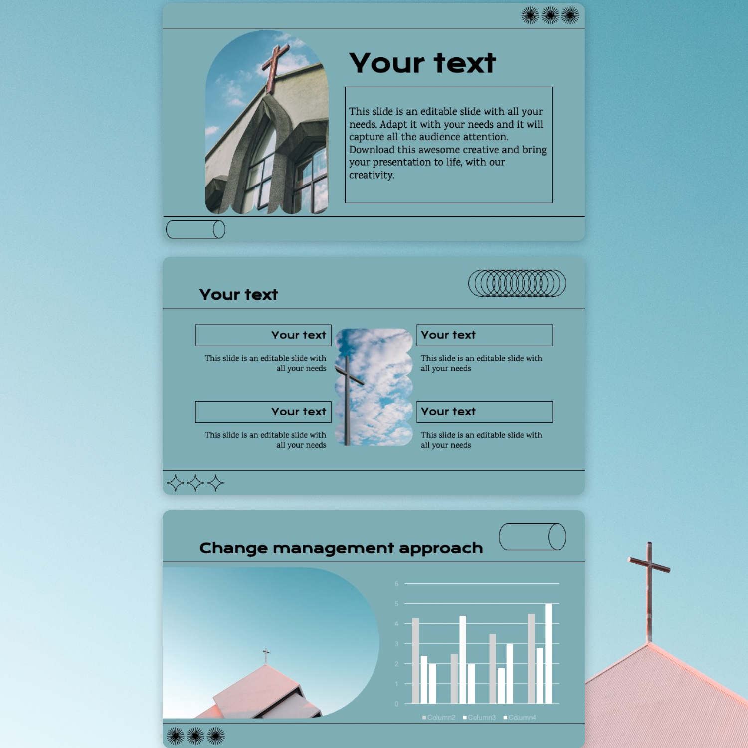 Free church powerpoint template preview.