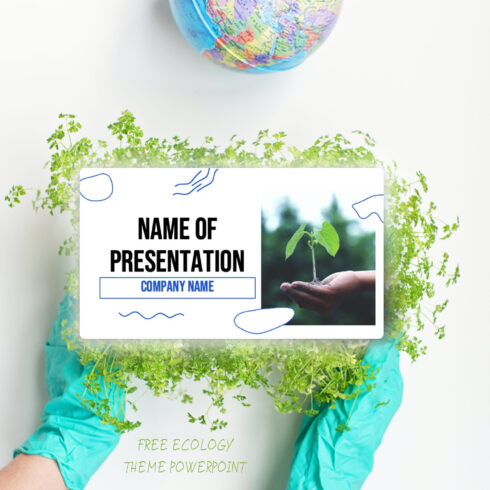 Prints of ecology theme powerpoint.