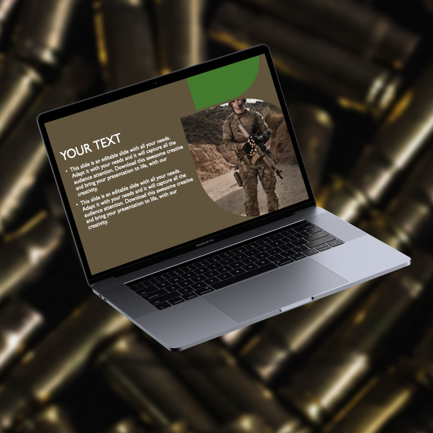 Free Military Powerpoint Presentation Cover.