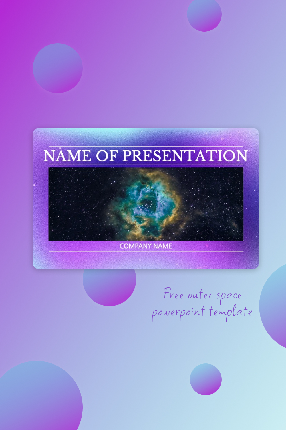 Outer space powerpoint template of pinterest.