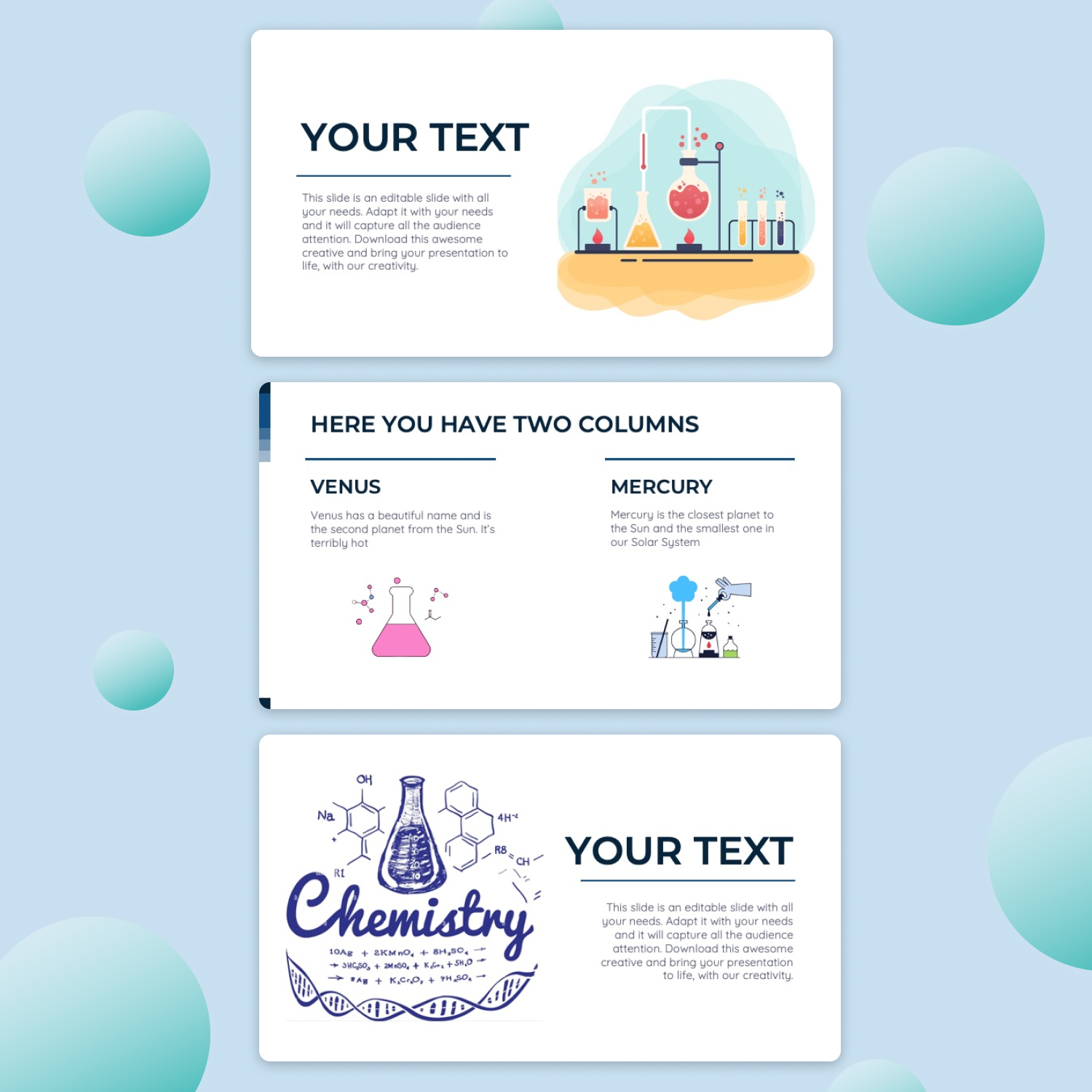 Free Science Powerpoint Template Chemistry Cover.