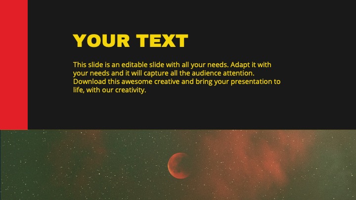 Your text with a planet and fog.