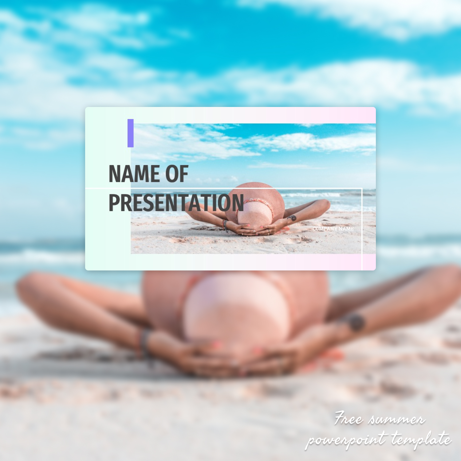 Prints of free summer powerpoint template.