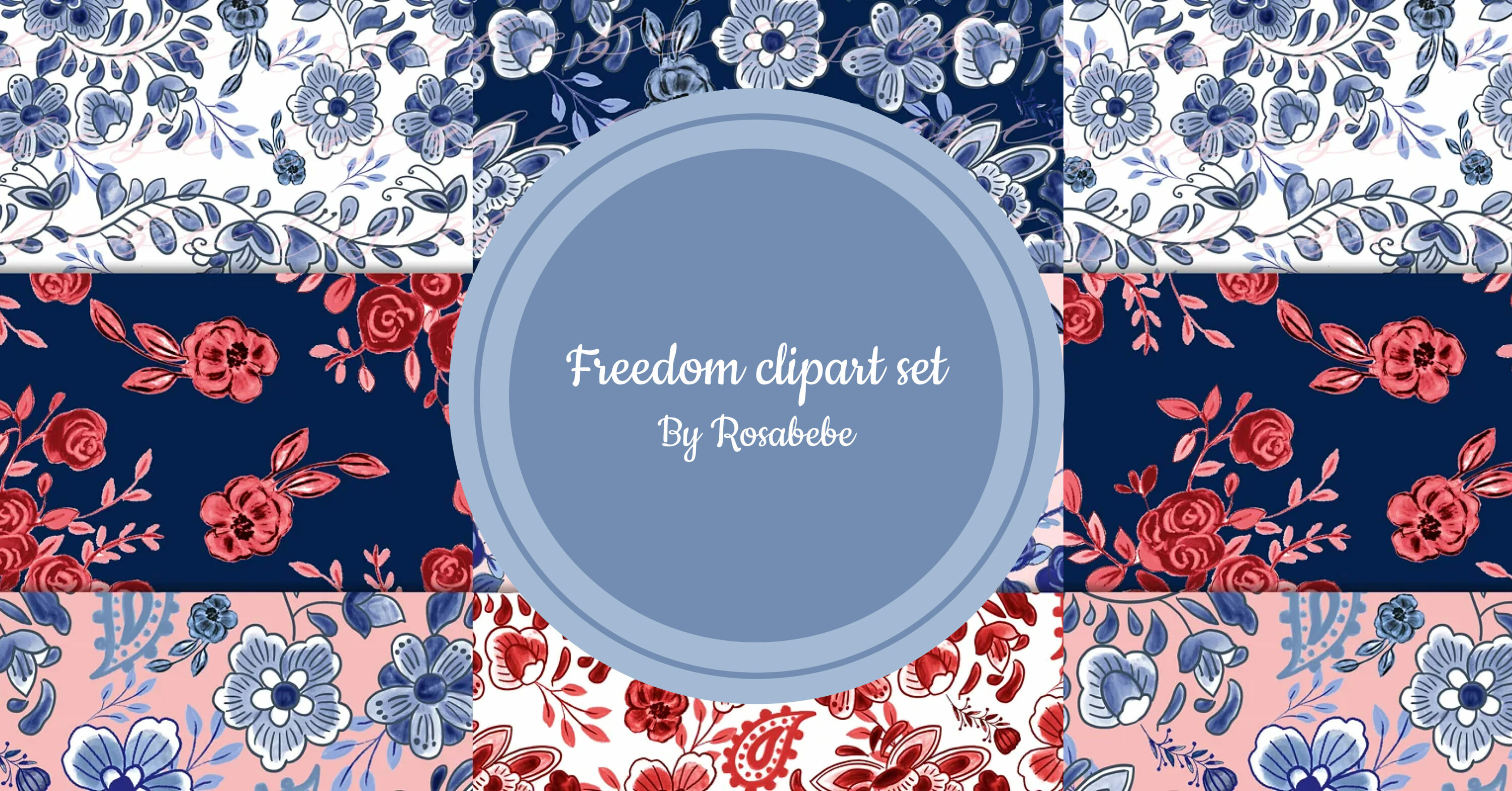 Freedom Clipart Set facebook image.