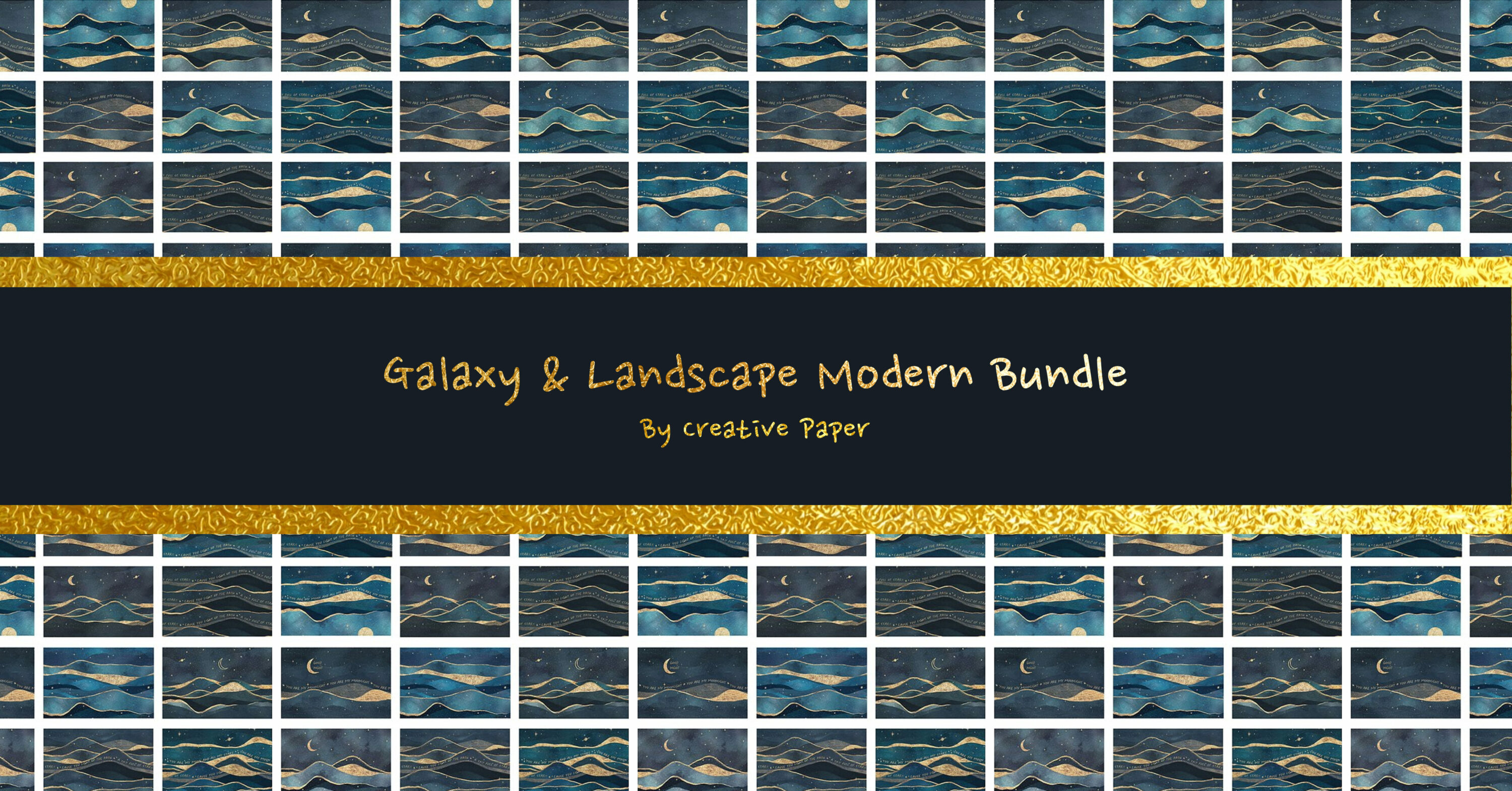 Galaxy & Landscape Modern Bundle facebook image.