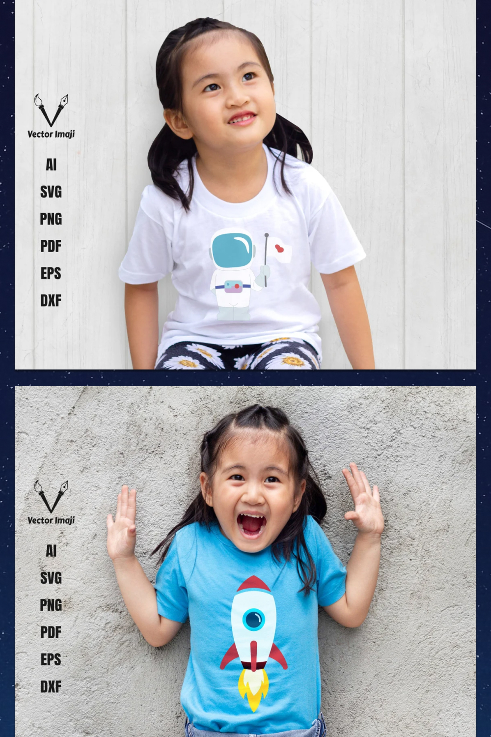 Photos of children with the names of the formats to use.