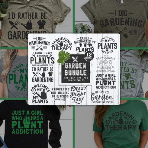 Preview garden bundle on print for t-short.