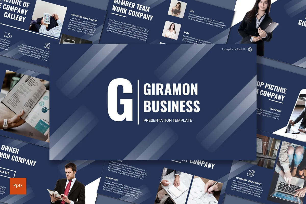 Giramon - PowerPoint Template facebook image.