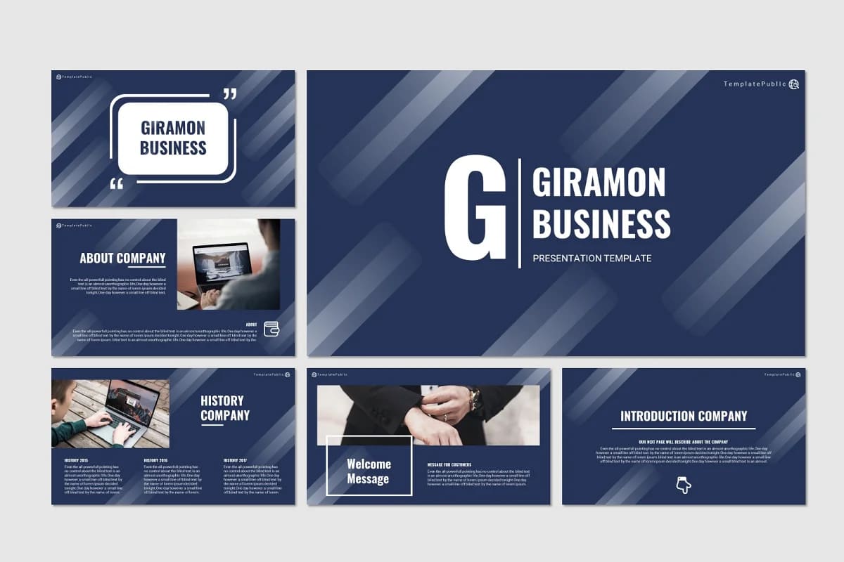 giramon powerpoint template for business.
