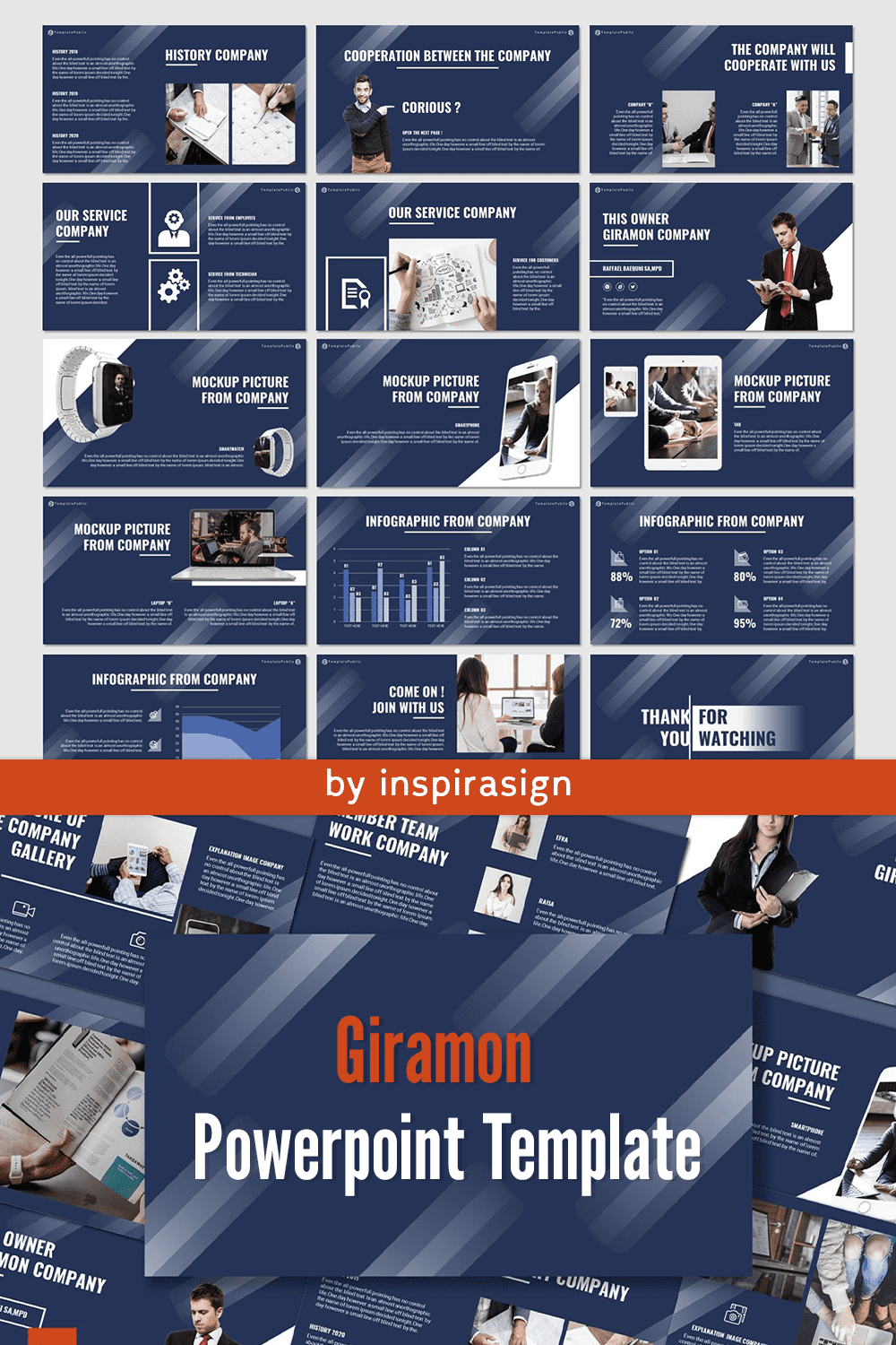 Giramon - PowerPoint Template pinterest image.