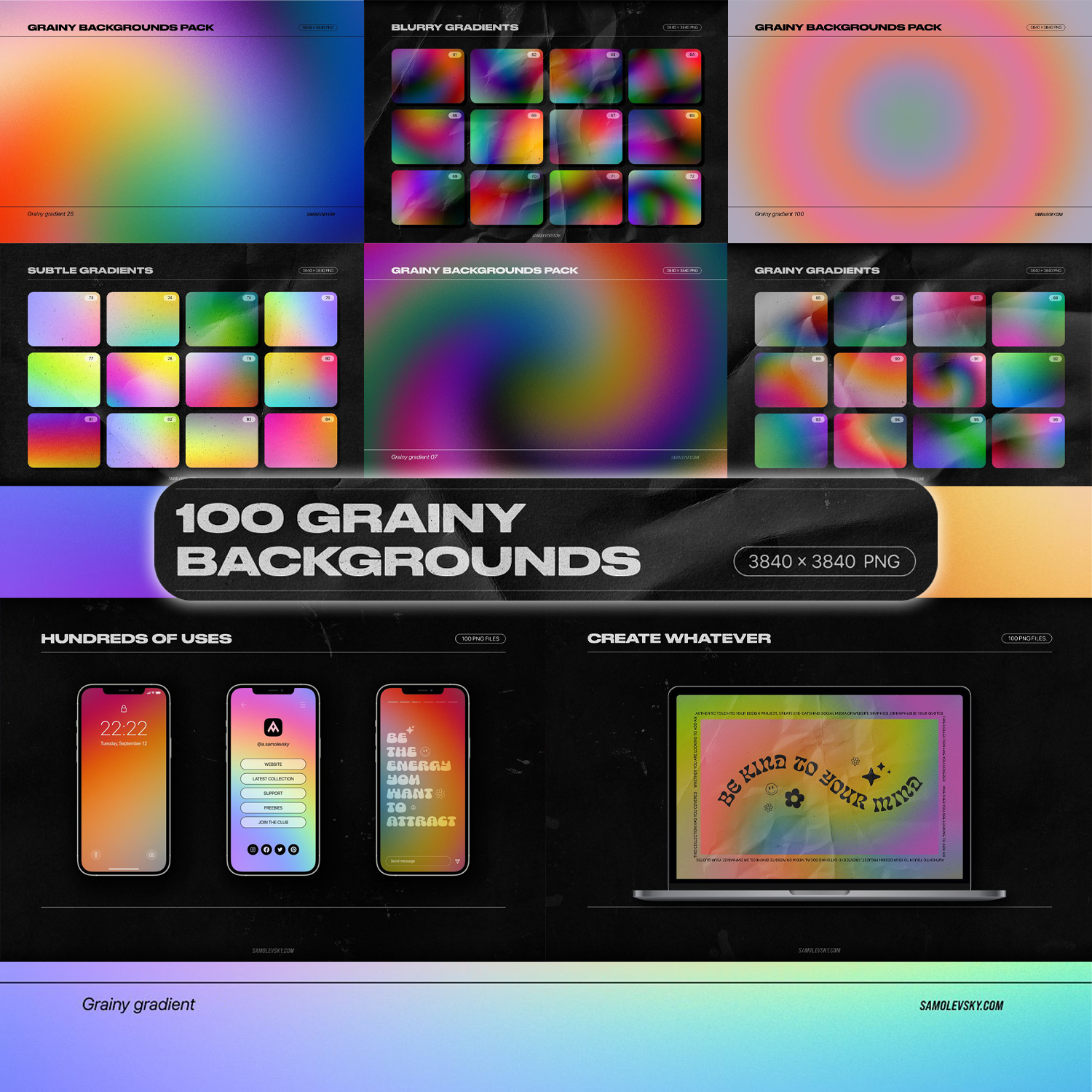 Grainy backgrounds 100 gradients of preview.